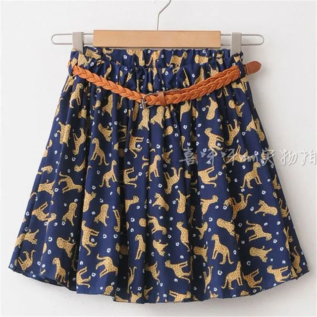 2017 SUMMER STYLE WOMEN SKIRT SAIA CASUAL CUTE ABOVE KNEE MINI SHORT SAIAS CHIFFON SKIRTS GIRLS INTERLINING BLUE BLACK (NO BELT)