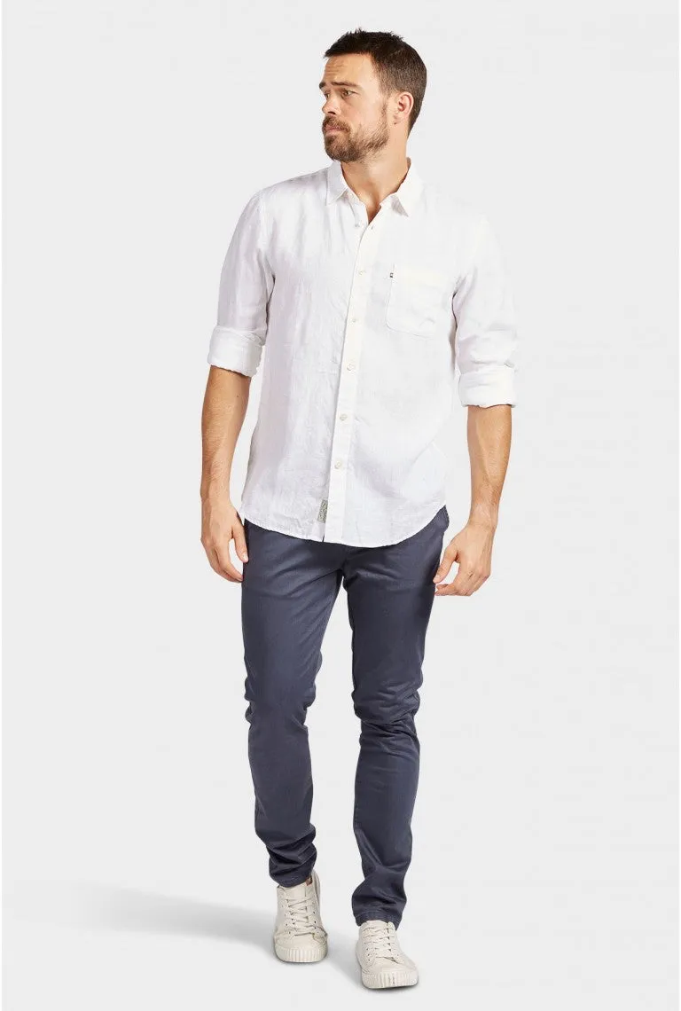 ACADEMY BRAND - Hampton Linen Shirt White