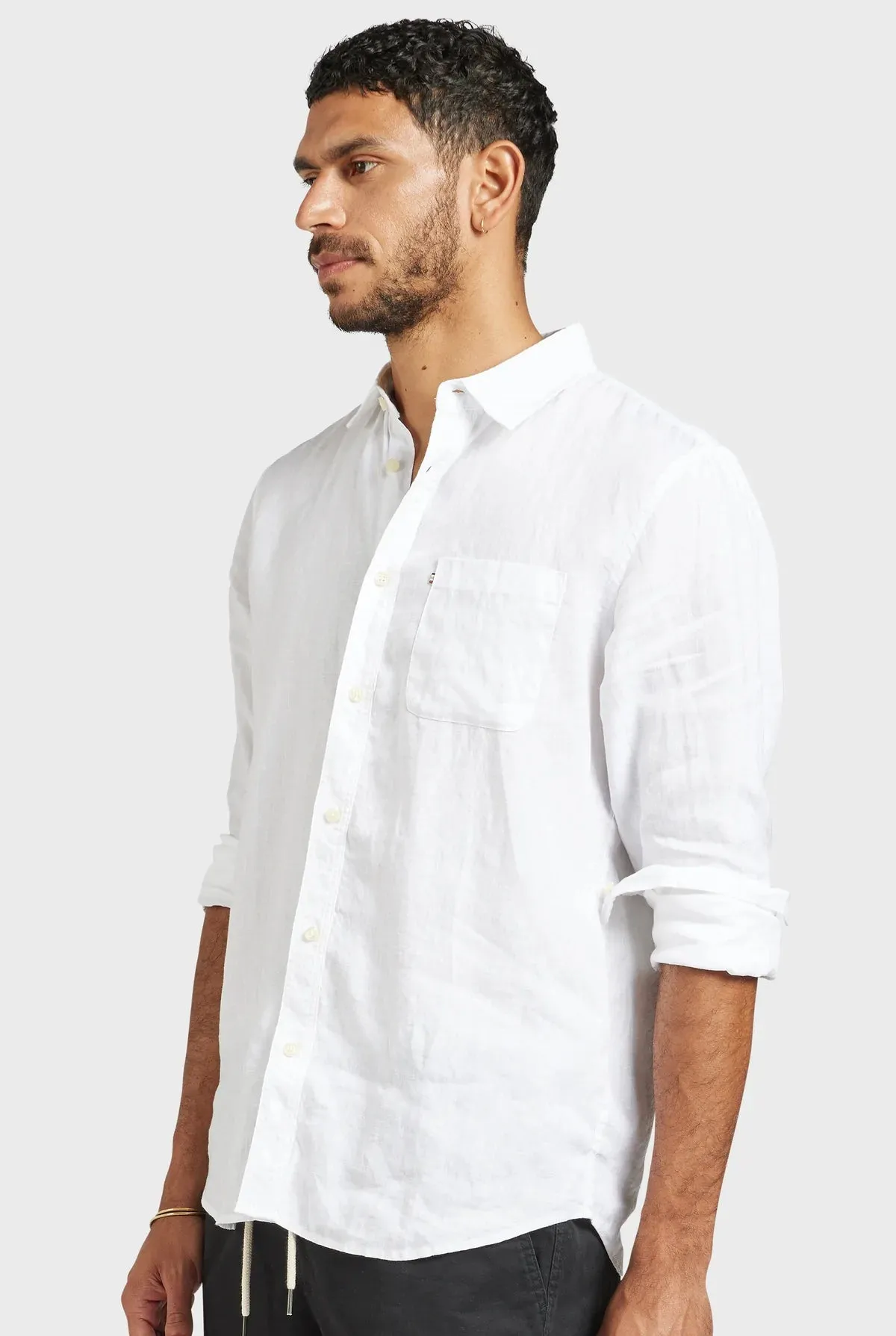 ACADEMY BRAND - Hampton Linen Shirt White