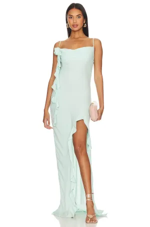 AFRM X Revolve Rizzo Maxi Dress in Ice Blue