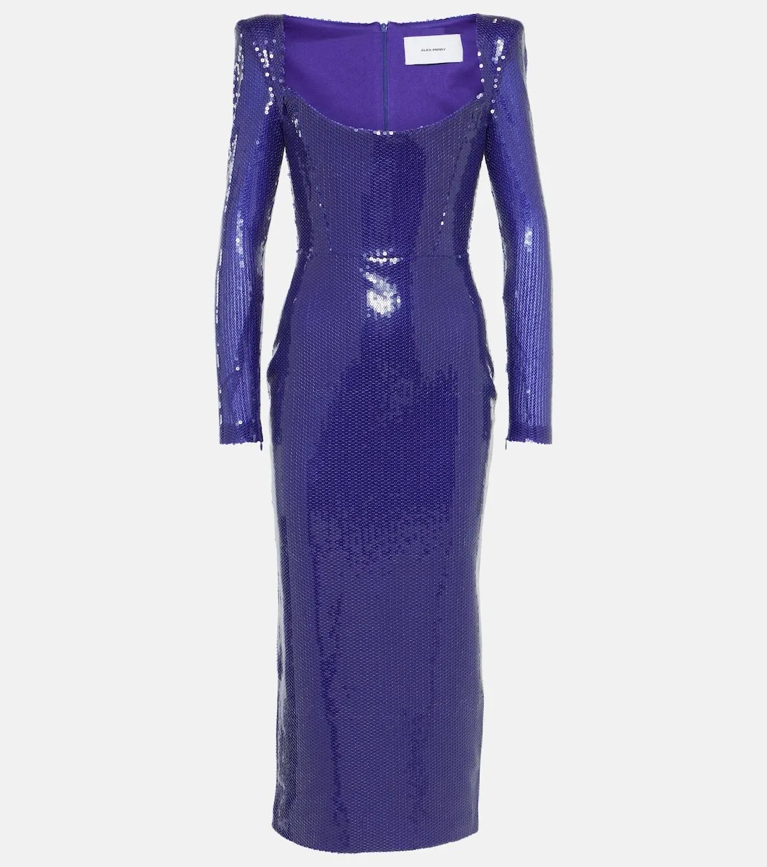 Alex Perry sequin midi dress, blue