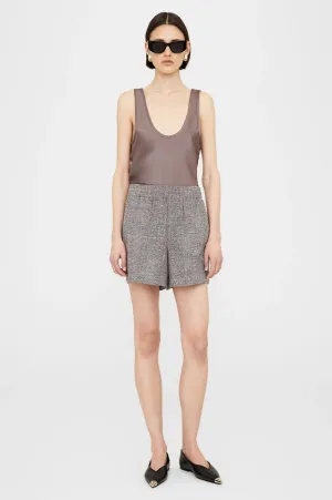 Anine Bing - Kam Short in Brown Plaid