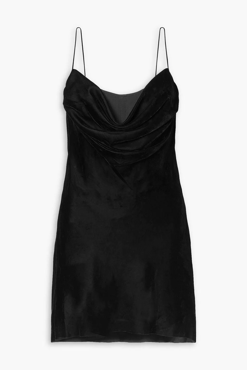 Architrave DION LEE layered velvet and tulle mini dress, black