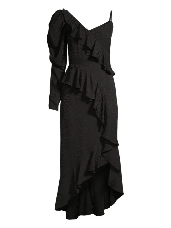 Asymmetrical midi dress pasqualena AMUR Black