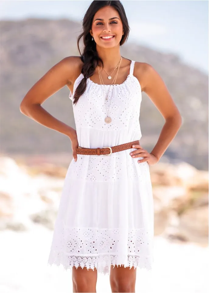 Bodyflirt lace dress, white