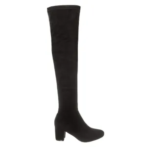 Charlotte Over Knee Low Block Heel Boot