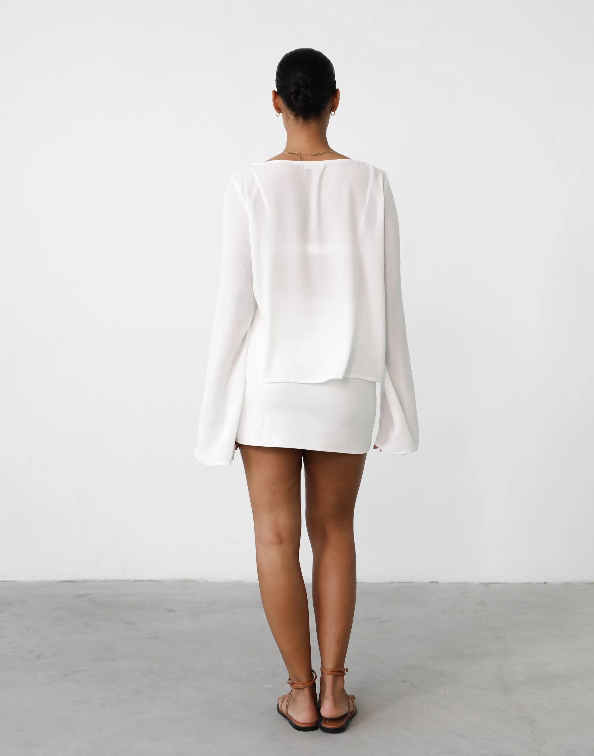 Como Linen Mini Skirt (White)