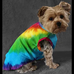 Dog's Rainbow Spiral Tie-Dye Jumpsuit