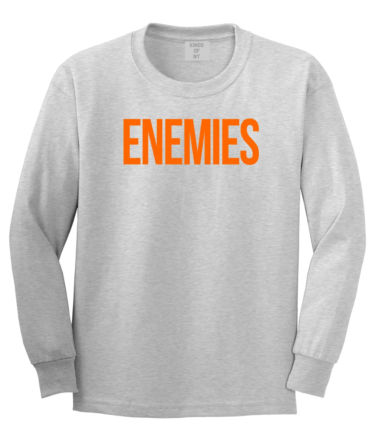 ENEMIES Orange Print Long Sleeve T-Shirt