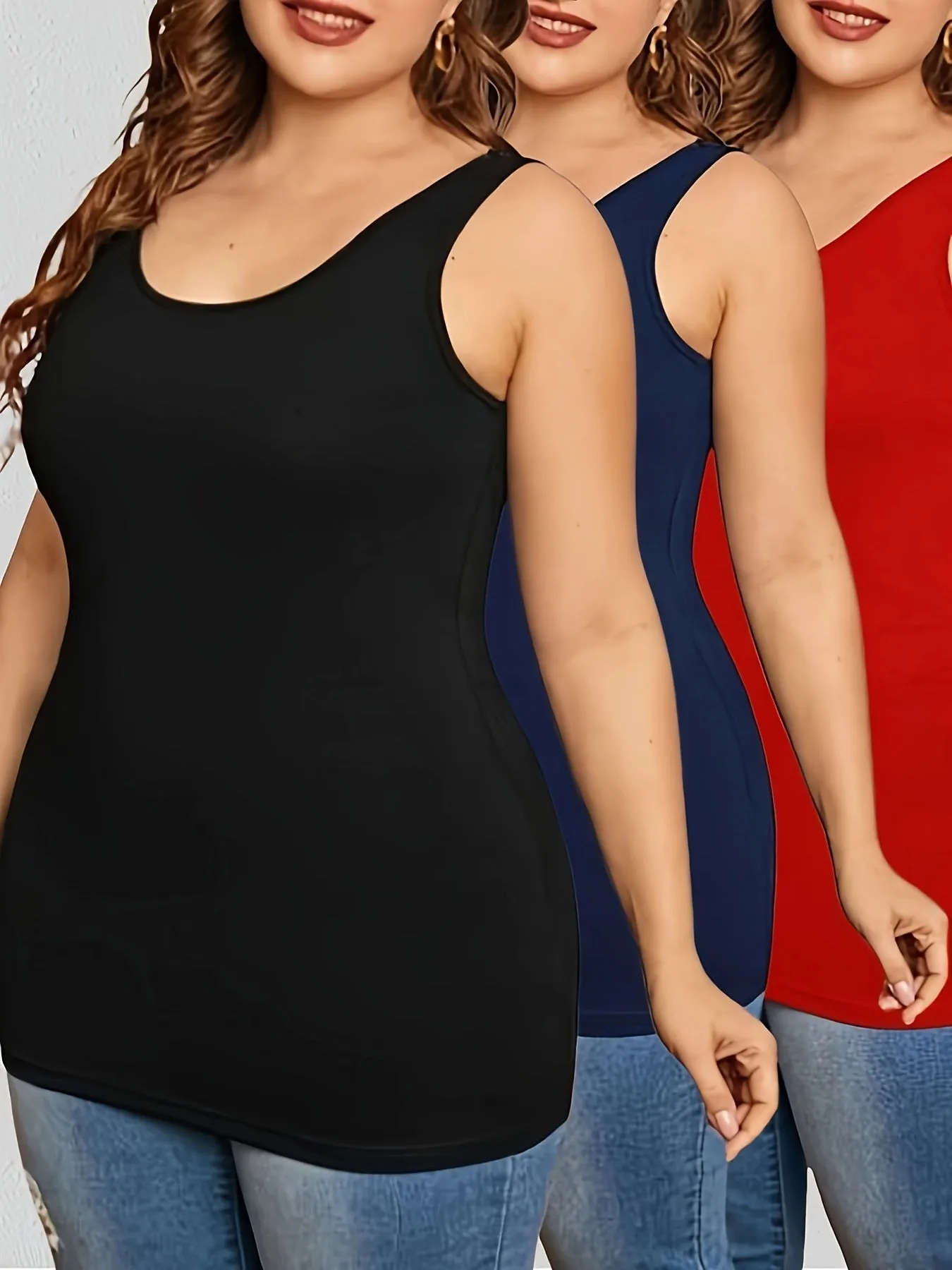 Essential Comfort Women's Plus Size Lounge Tank Tops Set