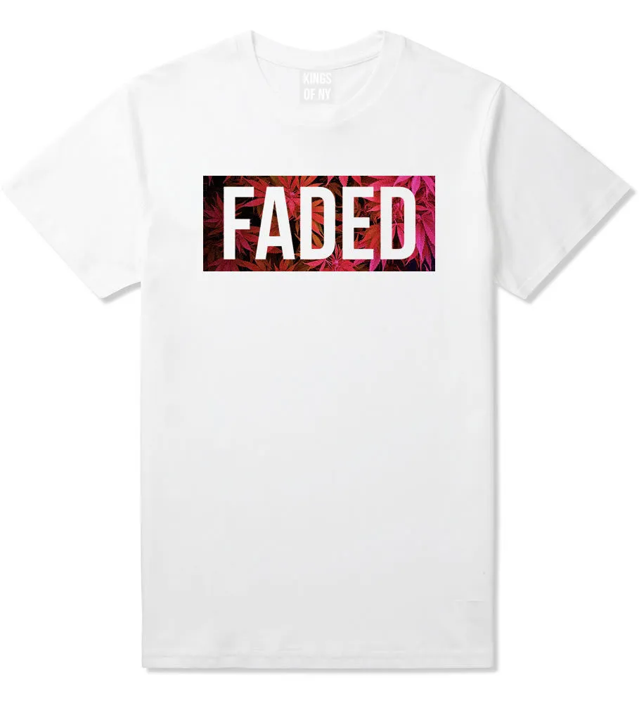 Faded Red and Pink Marijuana Weed T-Shirt