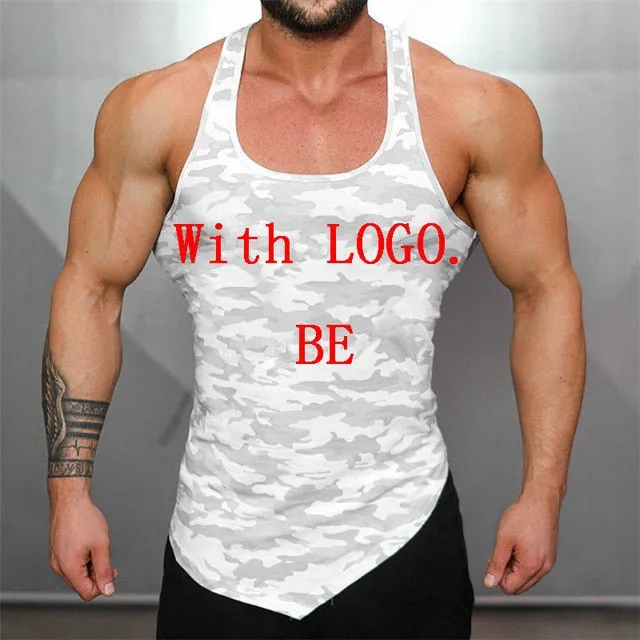 Fitness Men Tank Top Army Camo Camouflage Mens Bodybuilding Stringers Tank Tops Singlet Brand Clothing Sleeveless Shirt