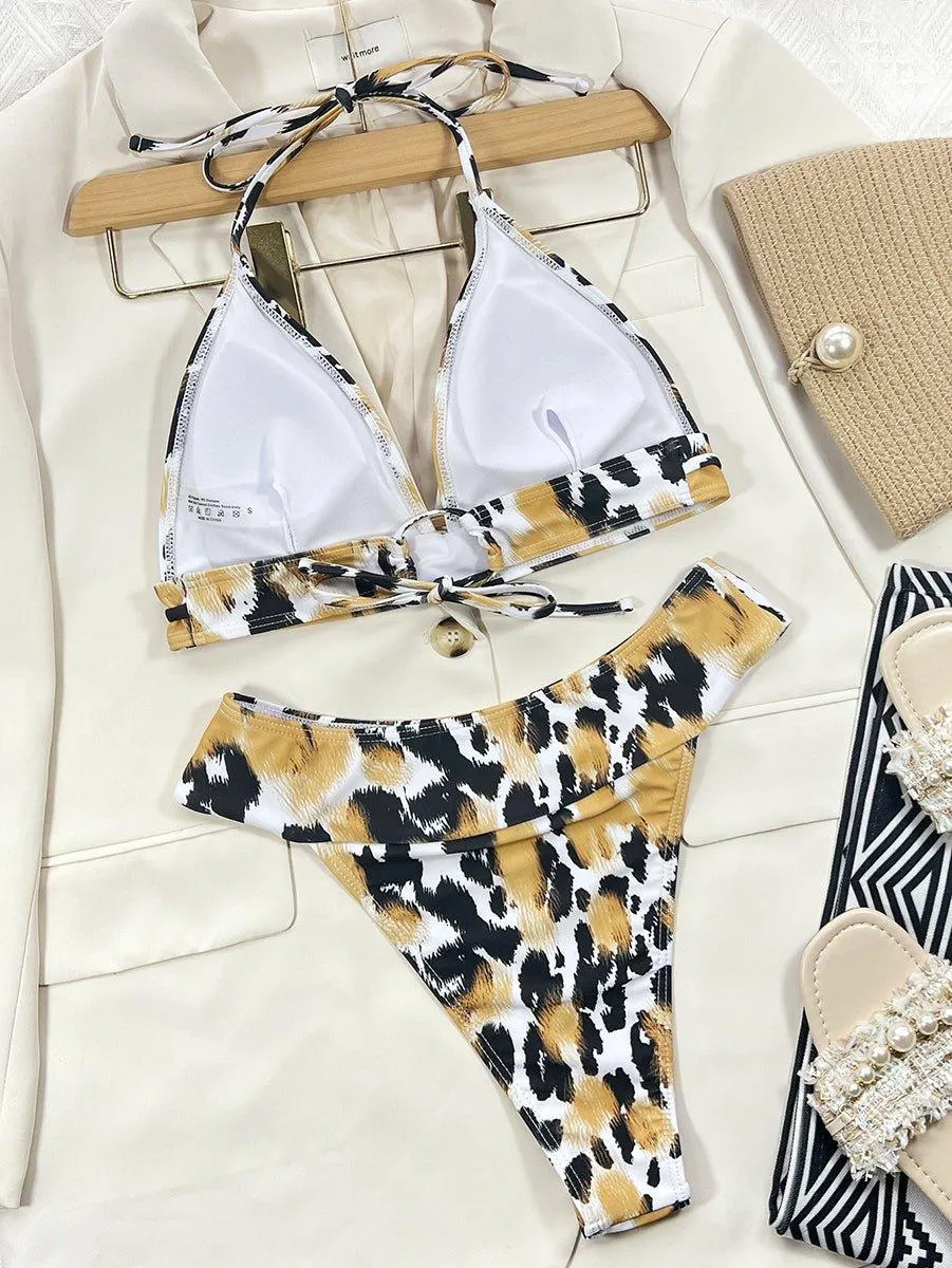 GFIT® New Sexy Leopard Print High Waist Bikini Sets