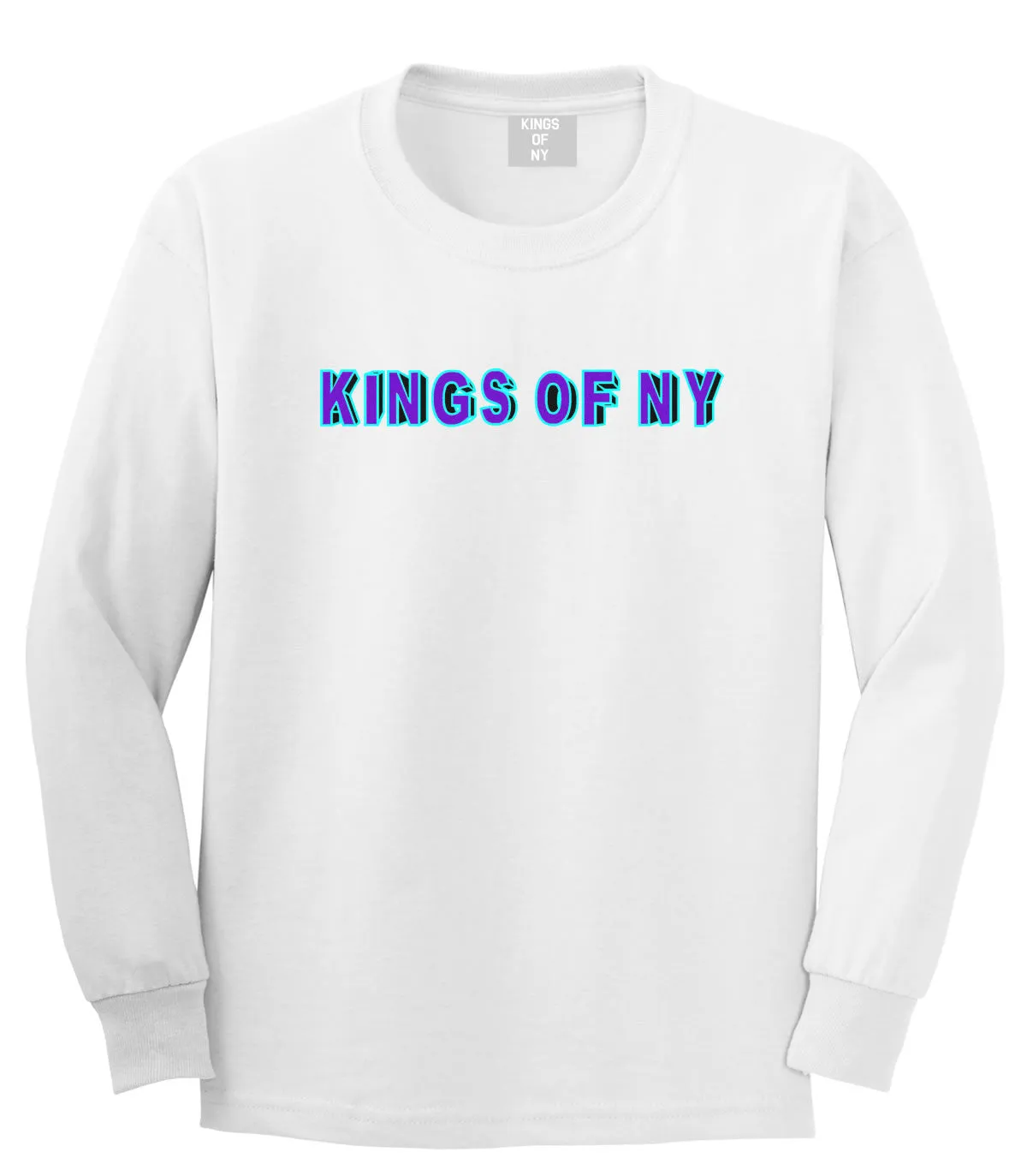 Kings Of NY Bright Block Letters Fall15 Long Sleeve T-Shirt