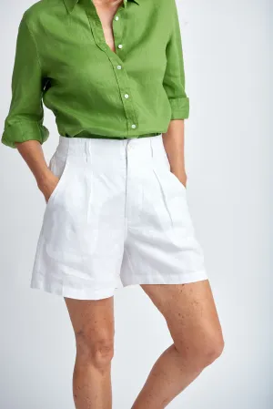 Linen Shorts White