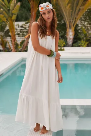 Malika Anthropologie gauze dress, ivory