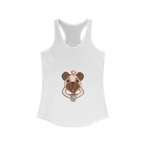 More Pug Coffee Please Women's Ideal Racerback Tank