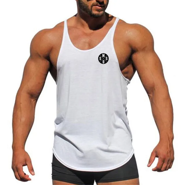 Muscleguys Brand gyms clothing Bodybuilding singlet Fitness Mens Tank Top Golds Gorilla Wear Vest Stringer sportswear Undershirt