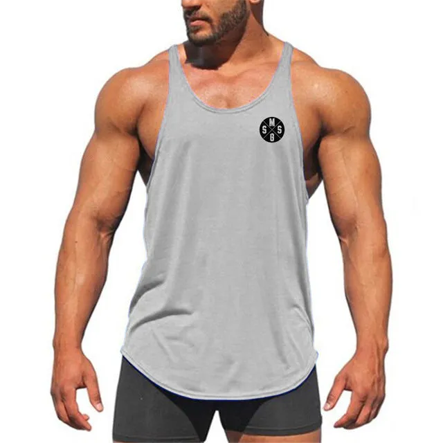 Muscleguys Brand gyms clothing Bodybuilding singlet Fitness Mens Tank Top Golds Gorilla Wear Vest Stringer sportswear Undershirt