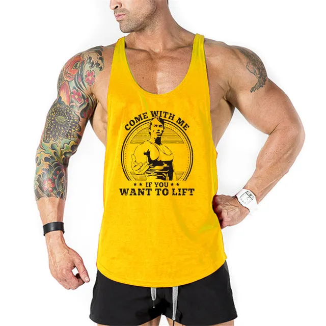 Muscleguys Brand gyms clothing Bodybuilding singlet Fitness Mens Tank Top Golds Gorilla Wear Vest Stringer sportswear Undershirt