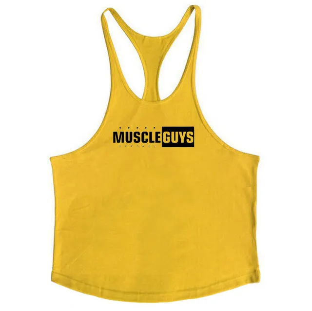 Muscleguys Brand gyms clothing Bodybuilding singlet Fitness Mens Tank Top Golds Gorilla Wear Vest Stringer sportswear Undershirt