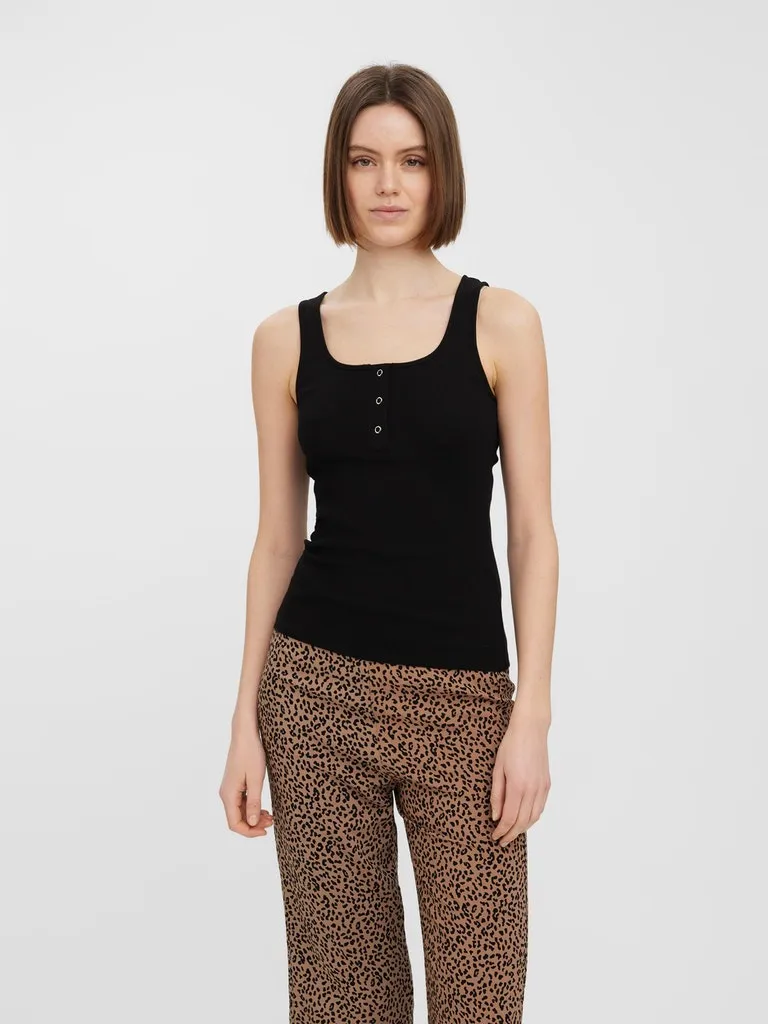 Natasha Sleeveless Placket Tank