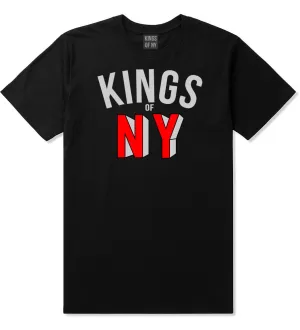 NY Red Block Letter Printed T-Shirt