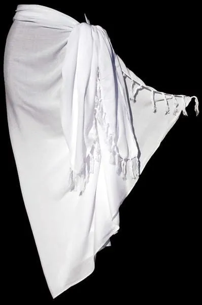 Plain White Sarongs