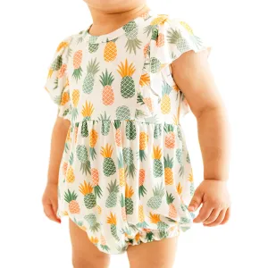 Posh Peanut Flutter Sleeve Bubble Romper - McGuire