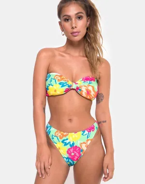 Samara Bikini Top in Tropicana Floral