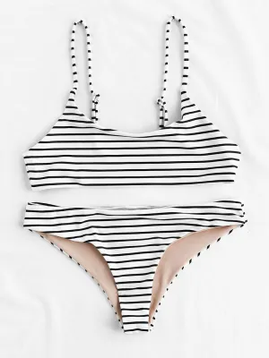 Striped Beach Bikini Set