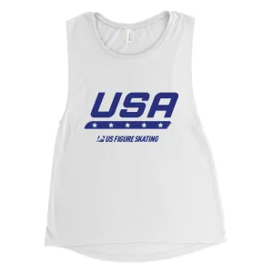 USA Star Blade, Women's Flowy Scoop Muscle Tank