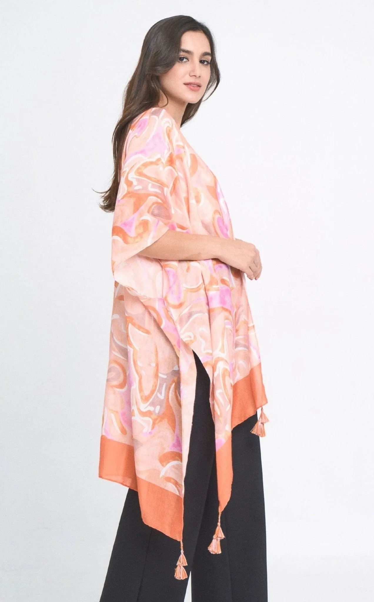 YLK310081 Sasha Swirl Print Kimono